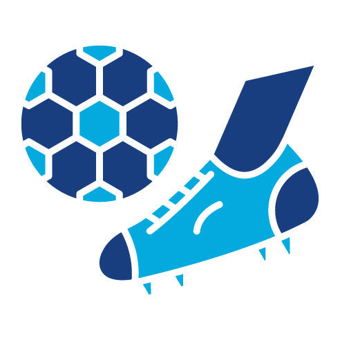 Two Color Soccer Free Kick Glyph Icon