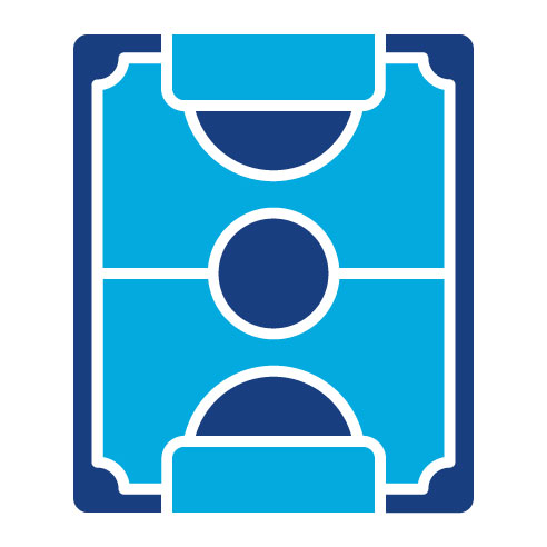 Two Color Football Field Glyph Icon