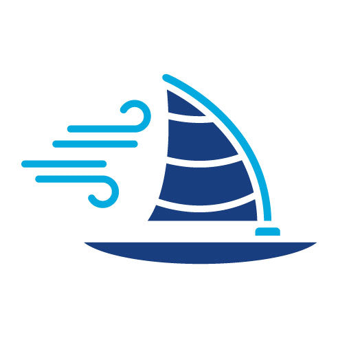 Two Color Windsurf Glyph Icon