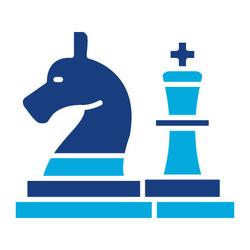 Two Color Chess Glyph Icon