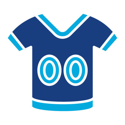 Two Color Football Jersey Glyph Icon