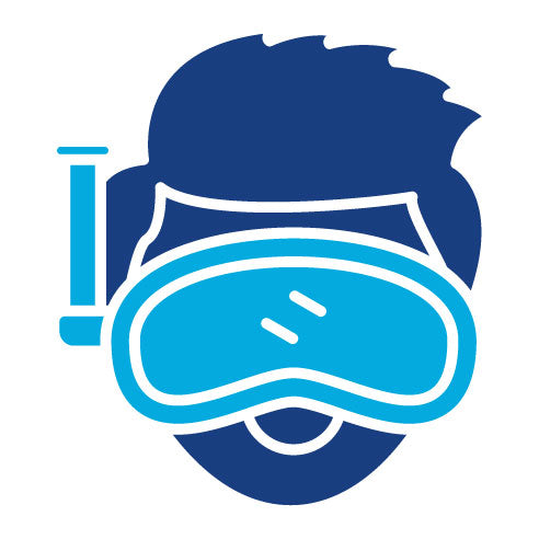 Two Color Scuba Diving Glyph Icon