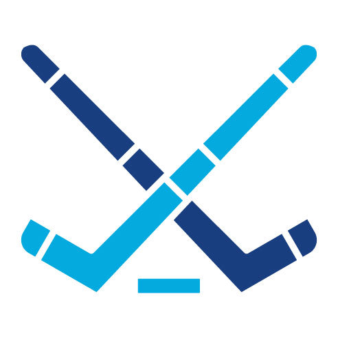 Two Color Ice Hockey Glyph Icon