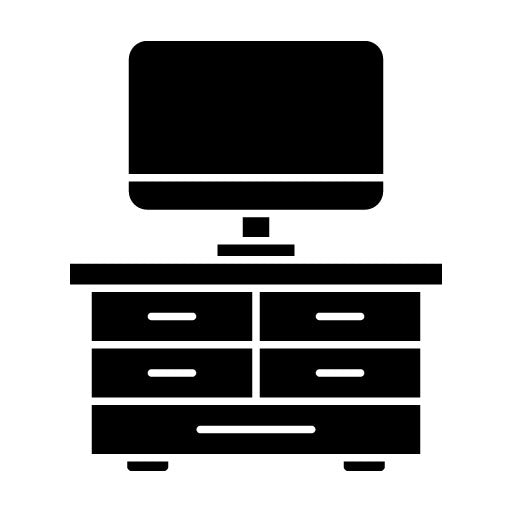 TV Table Glyph Icon