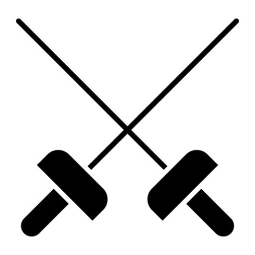 Fencing Sports Glyph Icon