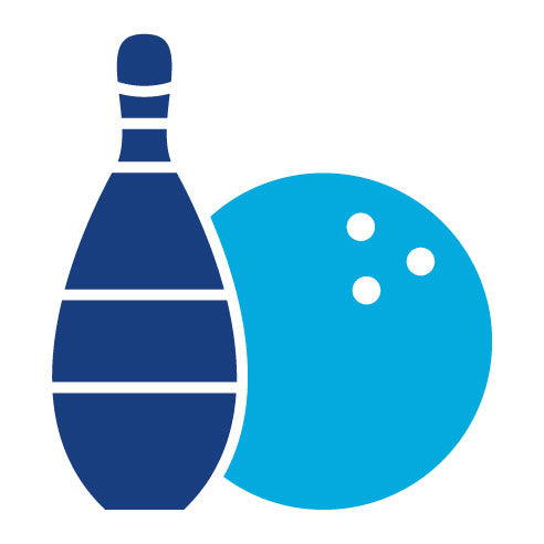 Two Color Bowling Glyph Icon