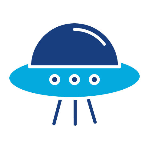 Two Color UFO Glyph Icon