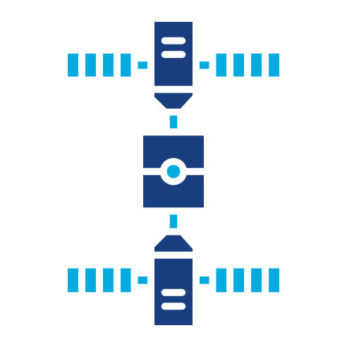 Two Color Space Capsule Glyph Icon