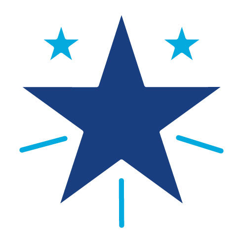 Two Color Falling Star Glyph Icon