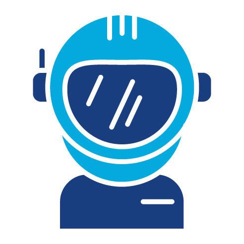 Two Color Astronaut Helmet Glyph Icon