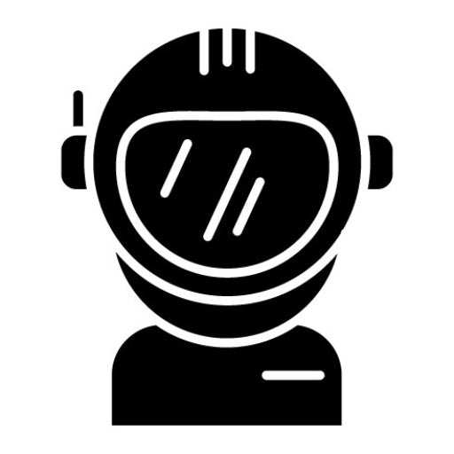 Astronaut Helmet Glyph Icon | Space Technology