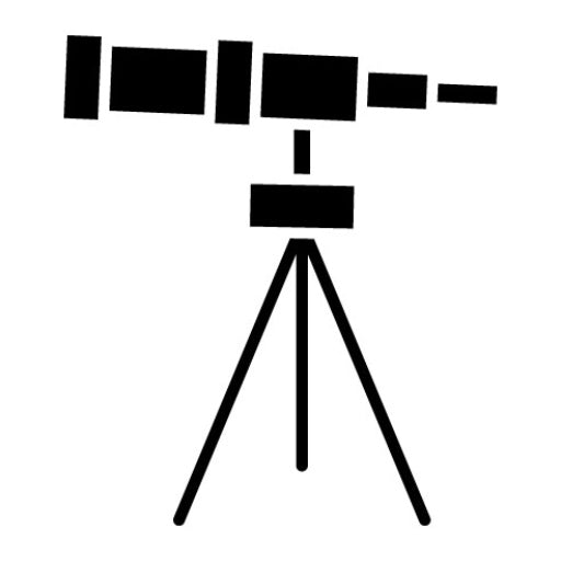Telescope Glyph Icon | Space Technology