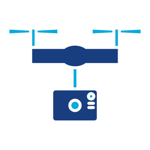 Two Color Camera Drone Glyph Icon