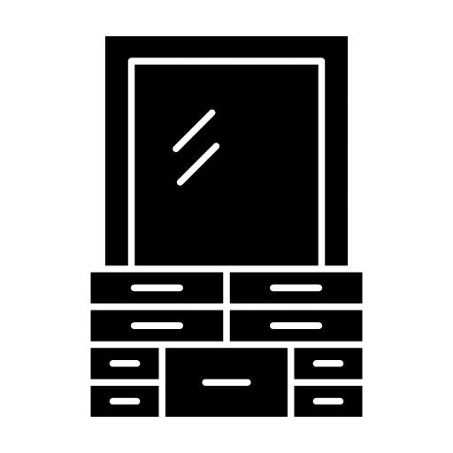 Dressing Table Glyph Icon