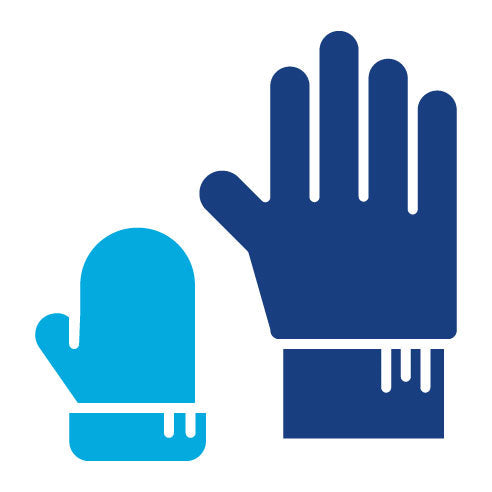 Two Color Space Gloves Glyph Icon