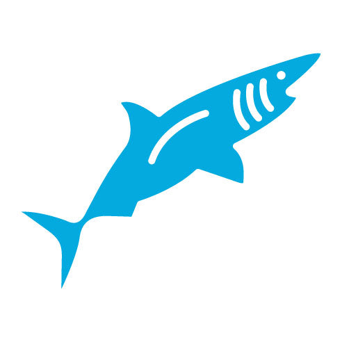 Two Color Shark Glyph Icon