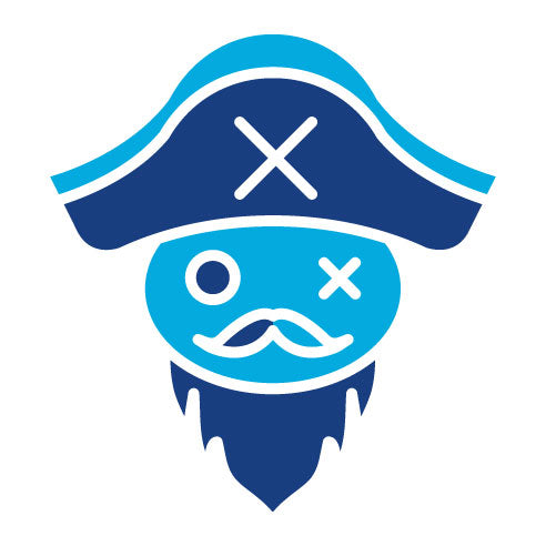 Two Color Pirate Beard Glyph Icon