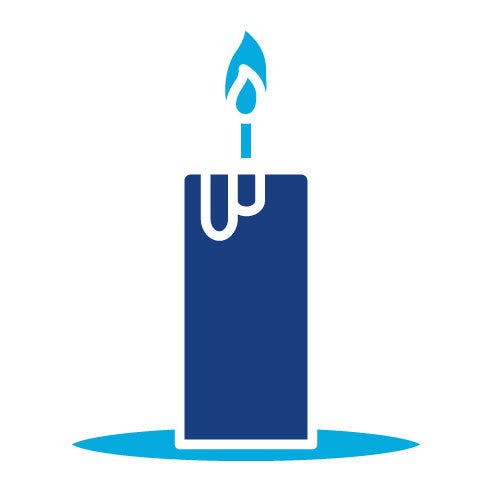 Two Color Candle Glyph Icon