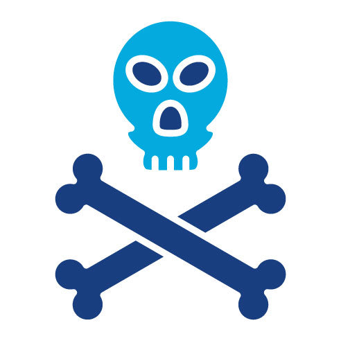 Two Color Jolly Roger Glyph Icon