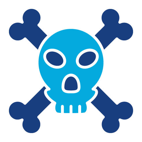 Two Color Pirate Danger Glyph Icon