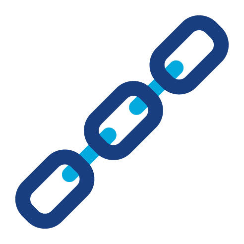 Two Color Chain Glyph Icon