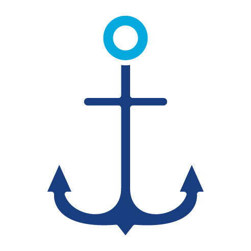 Two Color Ship Anchor Glyph Icon