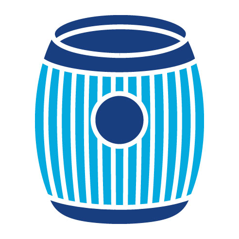 Two Color Barrel Glyph Icon