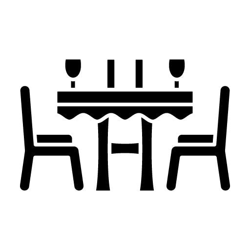 Dinner Table Glyph Icon