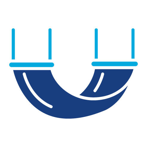 Two Color Hammock Glyph Icon