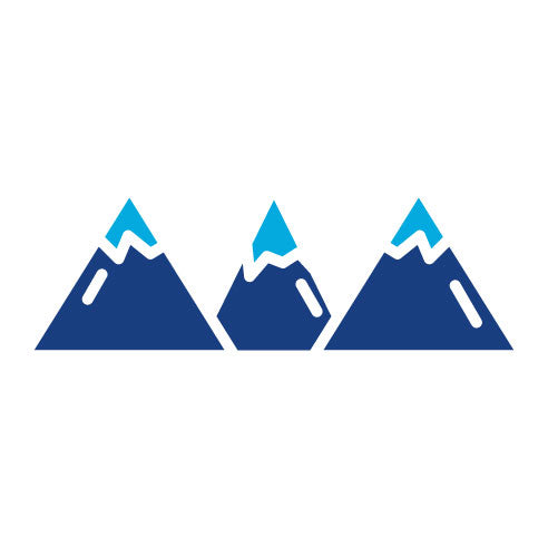 Two Color Rocky Mountains Glyph Icon