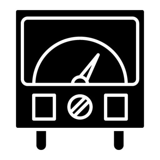 Ammeter Glyph Icon | Industrial Process