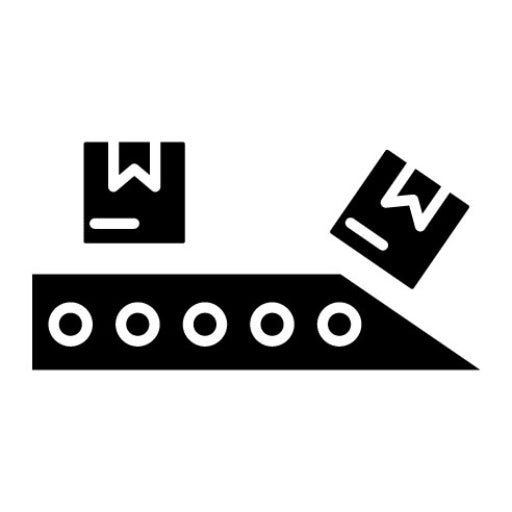 Automatic Conveyor Glyph Icon