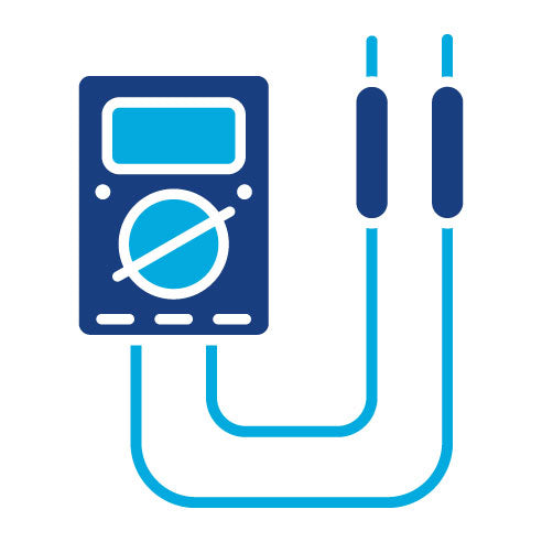 Two Color Multimeter Glyph Icon