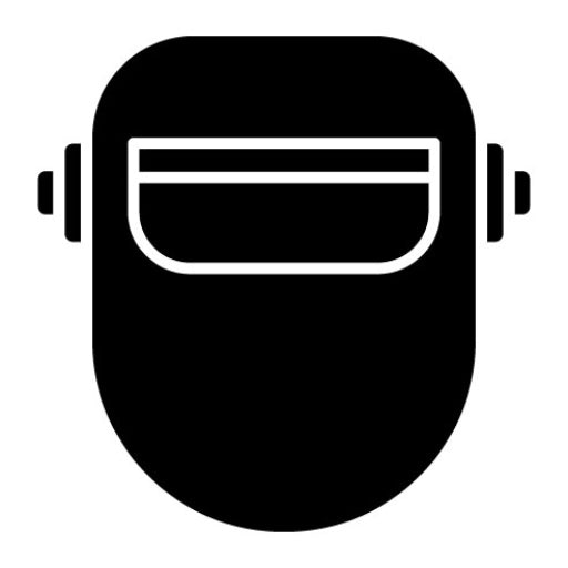 Welding Mask Glyph Icon | Industrial Process