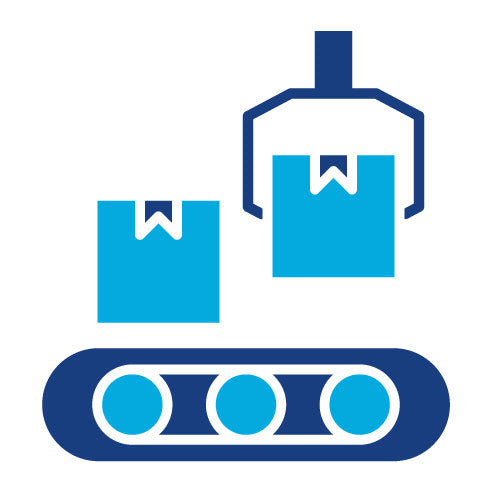 Two Color Robotic Arm Glyph Icon