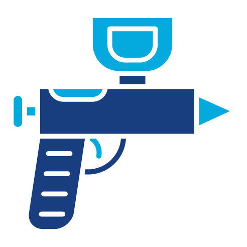 Two Color Airbrush Glyph Icon