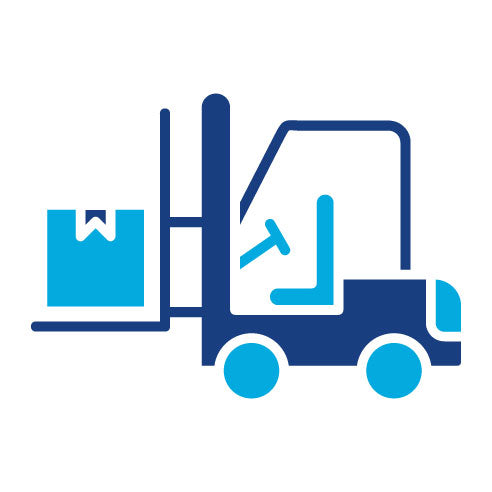 Two Color Forklift Glyph Icon