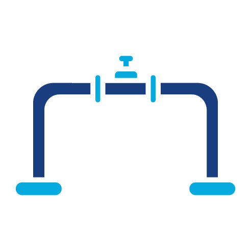 Two Color Pipeline Glyph Icon