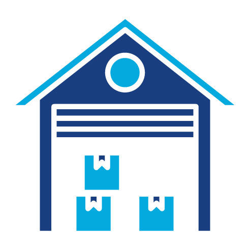 Two Color Warehouse Glyph Icon