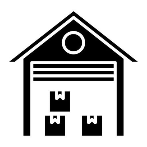 Warehouse Glyph Icon | Industrial Process