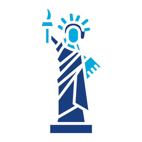 Two Color Statue of Liberty Glyph Icon