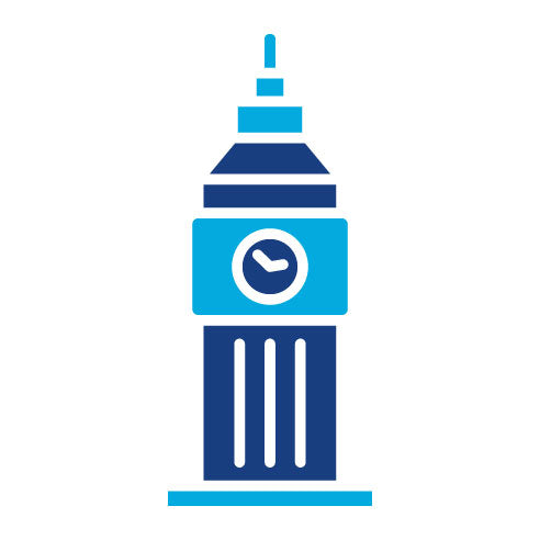 Two Color Big Ben Glyph Icon