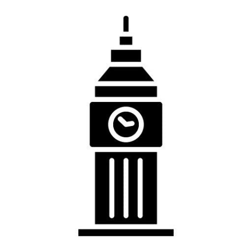 Big Ben Glyph Icon
