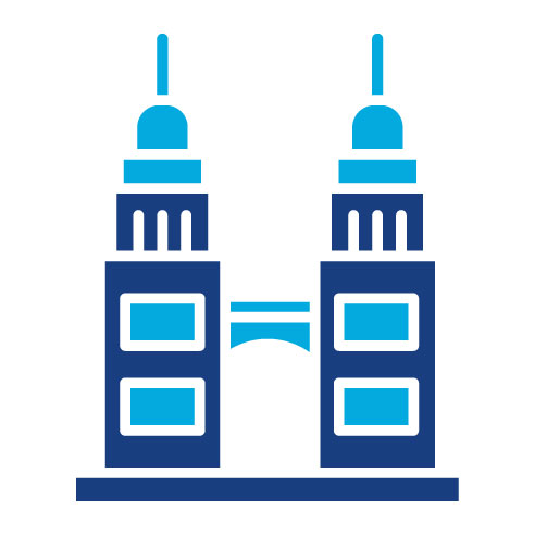 Two Color Petronas Glyph Icon