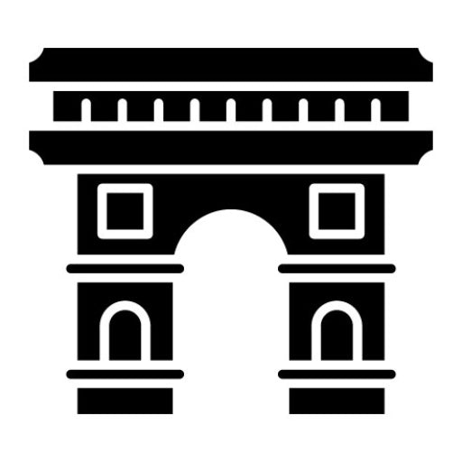 Arc De Triomphe Glyph Icon