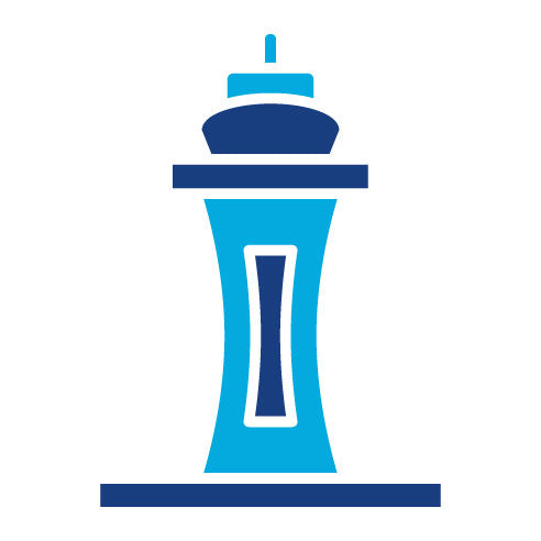 Two Color Space Needle Glyph Icon