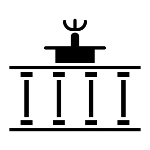 Brandenburg Gate Glyph Icon