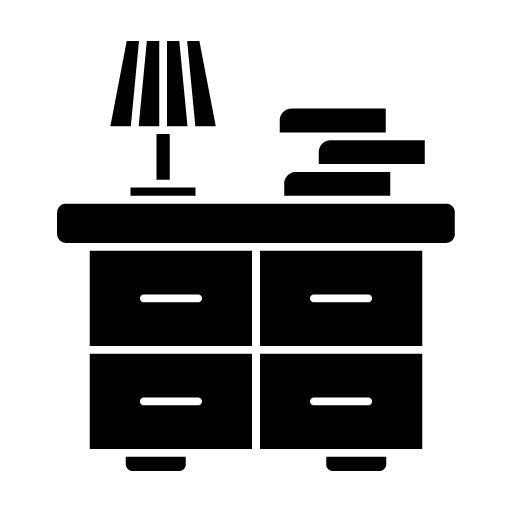 Bedside Table Glyph Icon