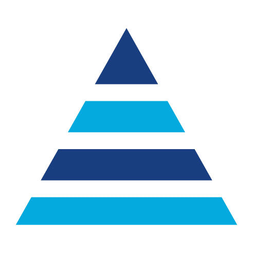 Two Color Pyramid Glyph Icon