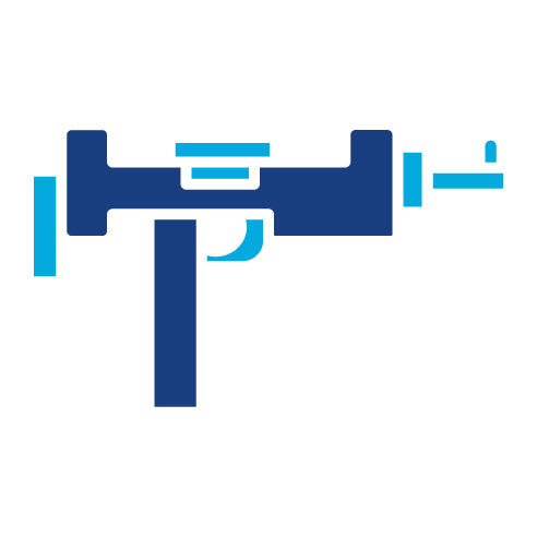 Two Color Uzi Glyph Icon